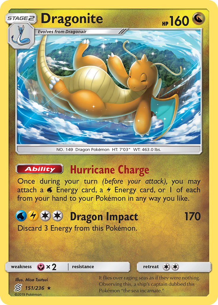 Dragonite (151/236) (Cosmos Holo) [Sun & Moon: Unified Minds] | Card Merchant Takapuna