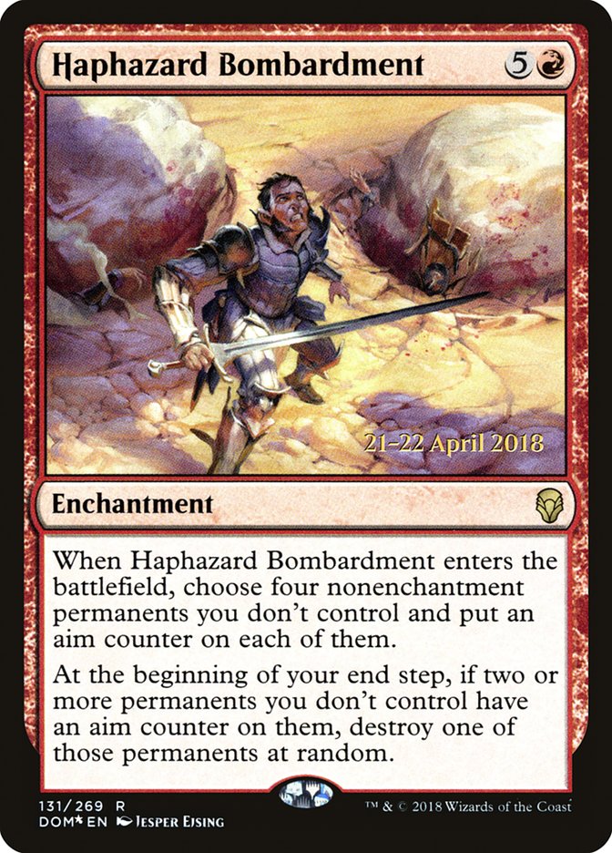 Haphazard Bombardment [Dominaria Prerelease Promos] | Card Merchant Takapuna