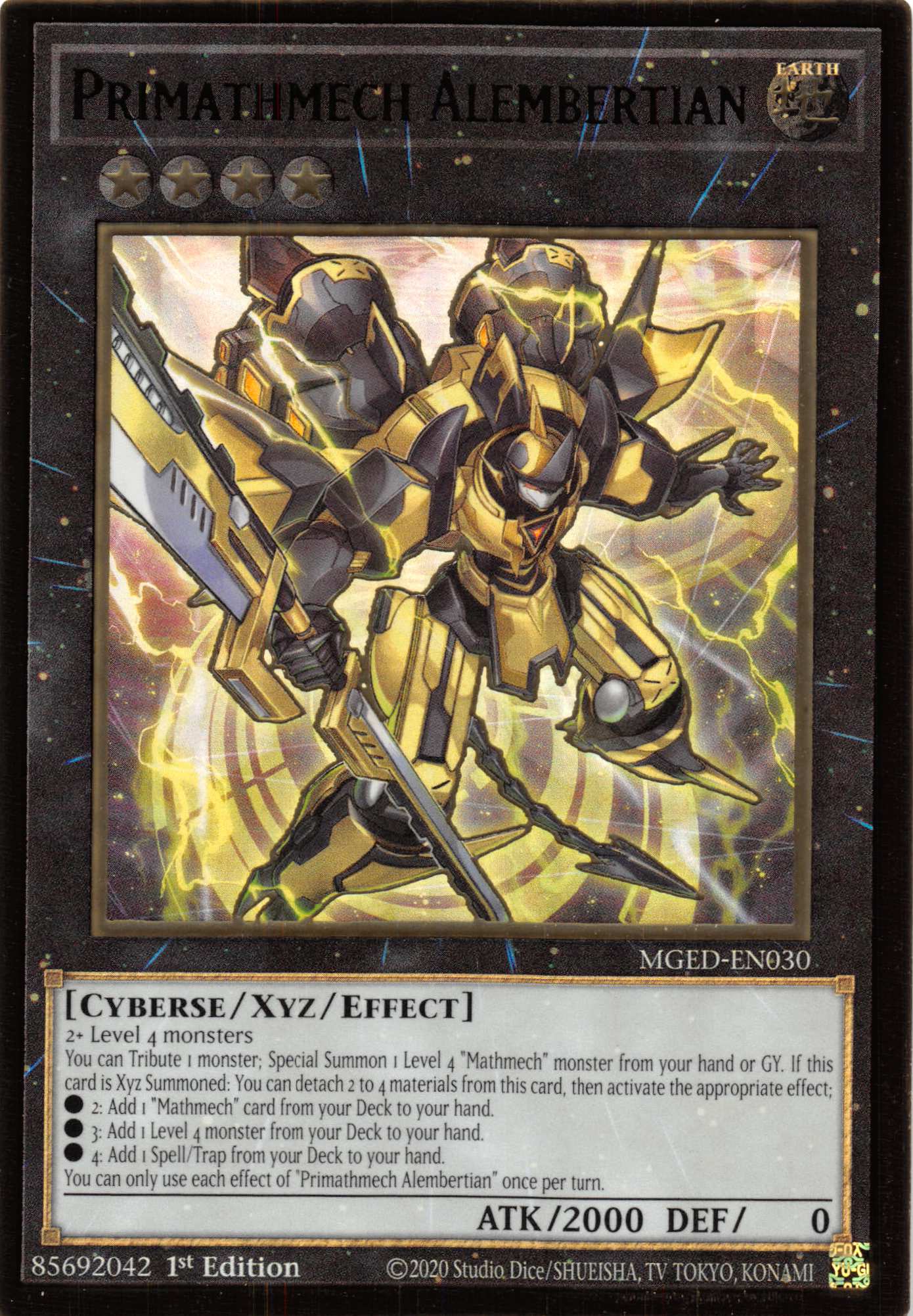 Primathmech Alembertian [MGED-EN030] Gold Rare | Card Merchant Takapuna