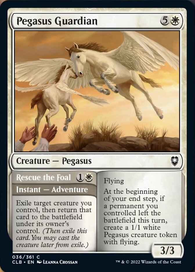 Pegasus Guardian // Rescue the Foal [Commander Legends: Battle for Baldur's Gate] | Card Merchant Takapuna