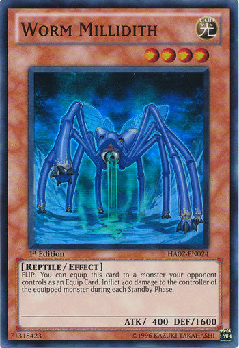 Worm Millidith [HA02-EN024] Super Rare | Card Merchant Takapuna