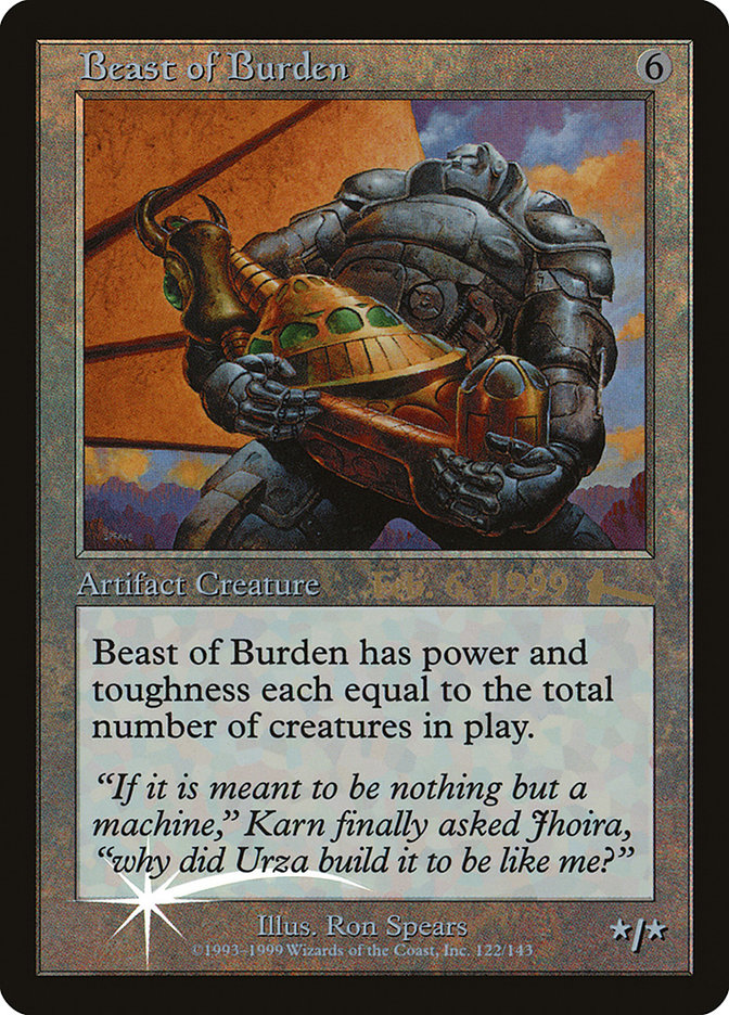 Beast of Burden [Urza's Legacy Promos] | Card Merchant Takapuna