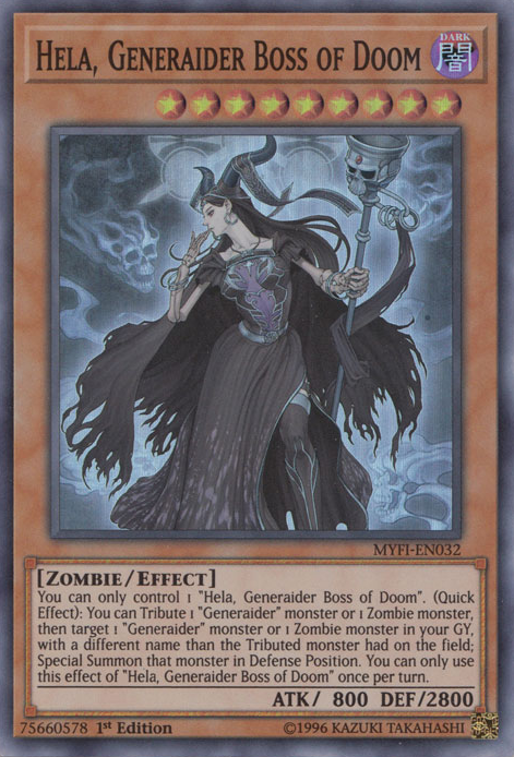 Hela, Generaider Boss of Doom [MYFI-EN032] Super Rare | Card Merchant Takapuna