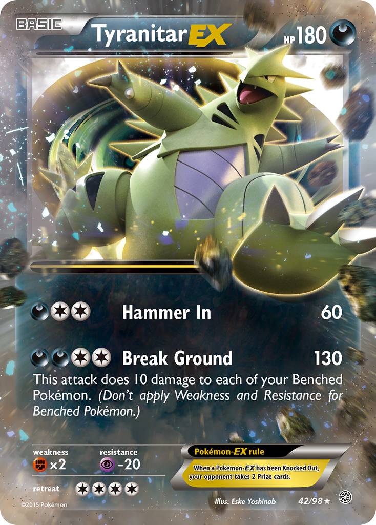 Tyranitar EX (42/98) [XY: Ancient Origins] | Card Merchant Takapuna