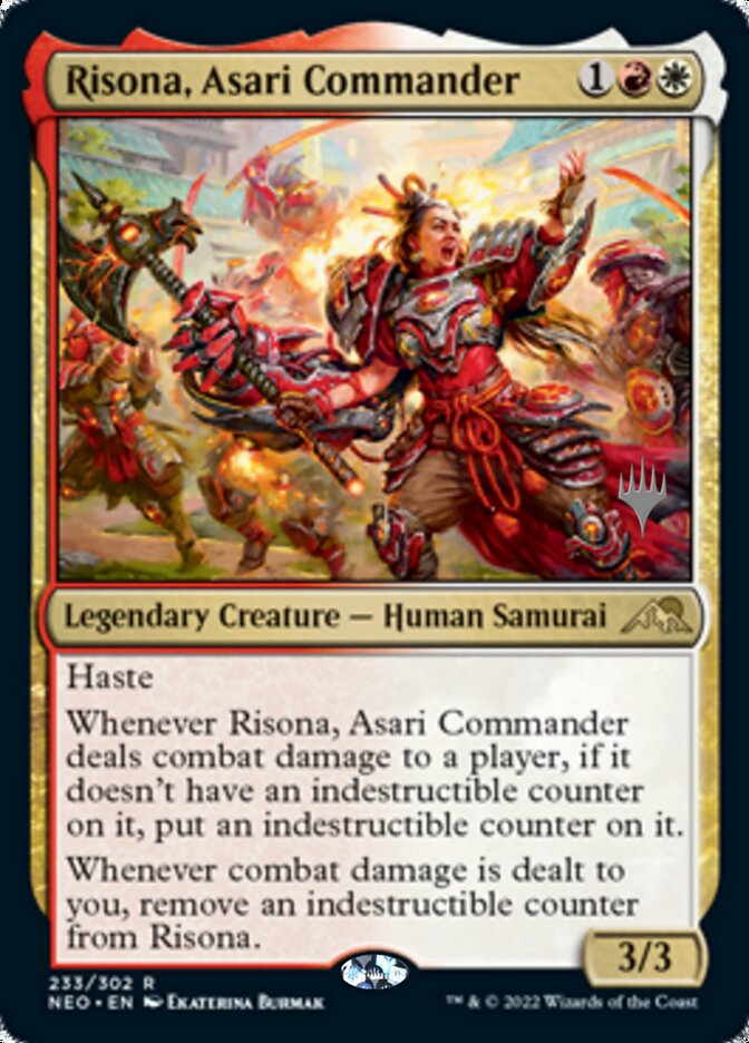 Risona, Asari Commander (Promo Pack) [Kamigawa: Neon Dynasty Promos] | Card Merchant Takapuna