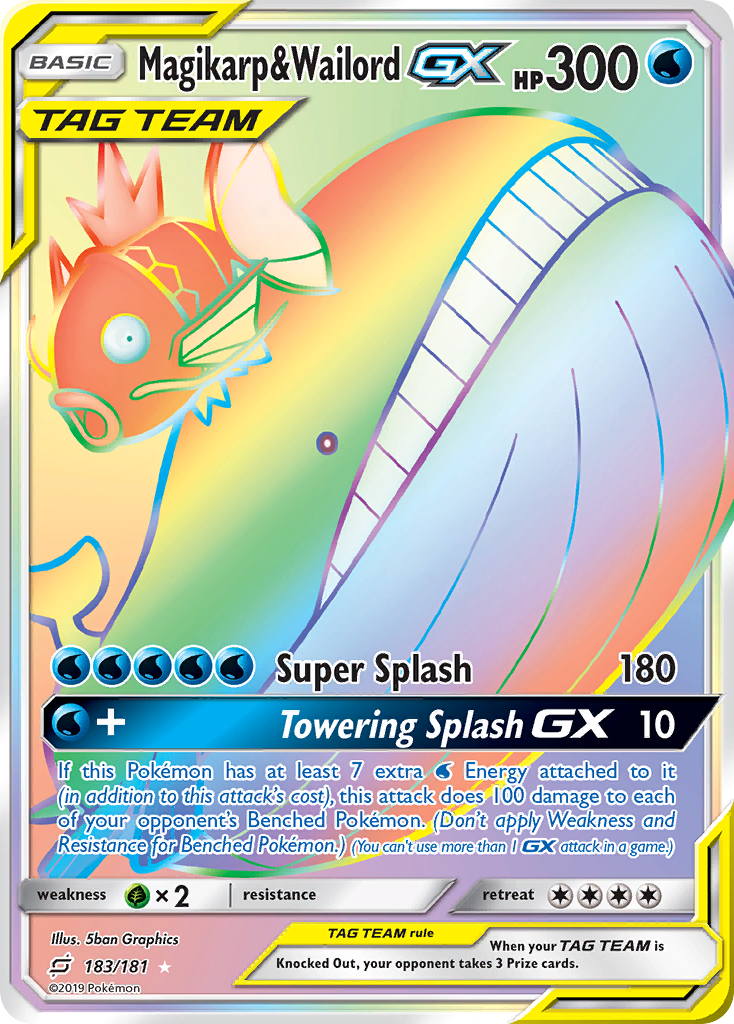 Magikarp & Wailord GX (183/181) [Sun & Moon: Team Up] | Card Merchant Takapuna