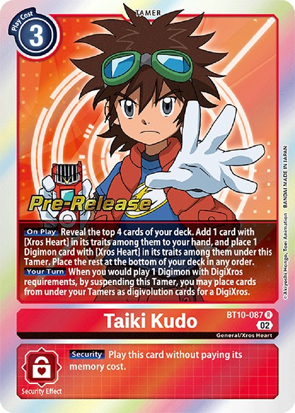 Taiki Kudo [BT10-087] [Xros Encounter Pre-Release Cards] | Card Merchant Takapuna