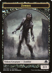 Zombie // Zombie Double-Sided Token [Eldritch Moon Prerelease Promos] | Card Merchant Takapuna