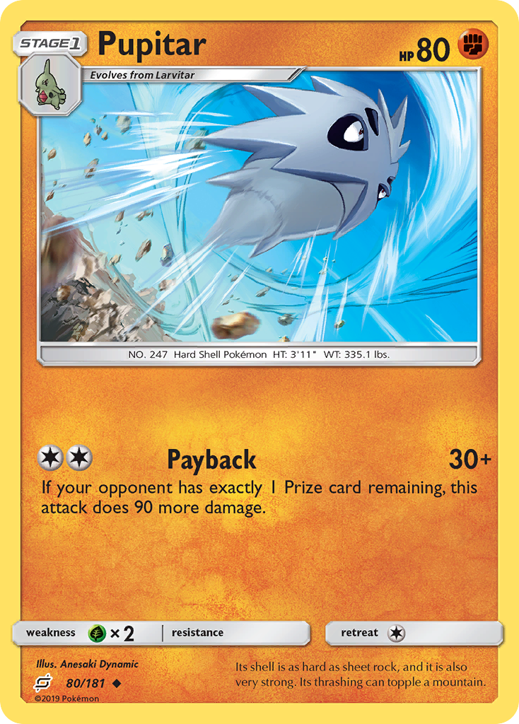 Pupitar (80/181) [Sun & Moon: Team Up] | Card Merchant Takapuna