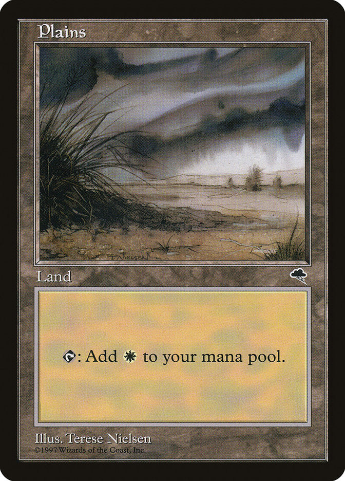 Plains (Signature on Center Left) [Tempest] | Card Merchant Takapuna