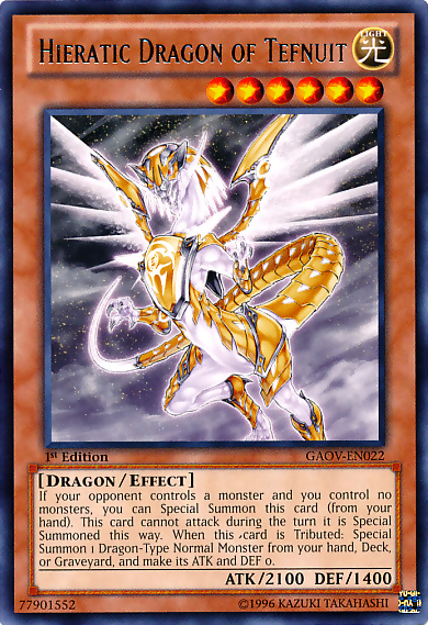 Hieratic Dragon of Tefnuit [GAOV-EN022] Rare | Card Merchant Takapuna