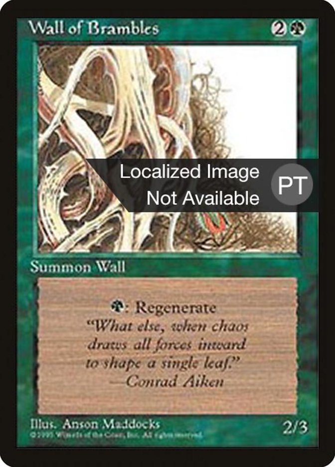 Wall of Brambles [Fourth Edition (Foreign Black Border)] | Card Merchant Takapuna