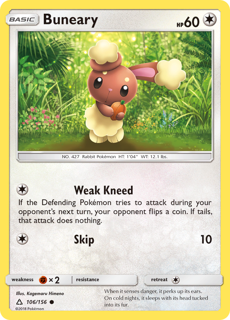 Buneary (106/156) [Sun & Moon: Ultra Prism] | Card Merchant Takapuna