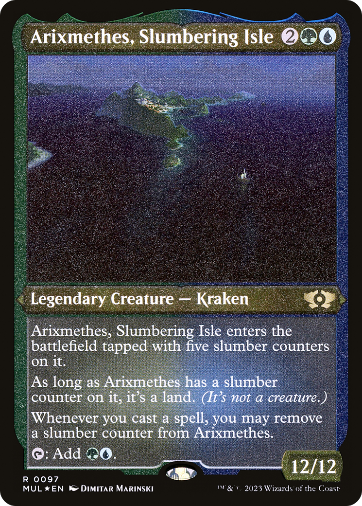 Arixmethes, Slumbering Isle (Foil Etched) [Multiverse Legends] | Card Merchant Takapuna