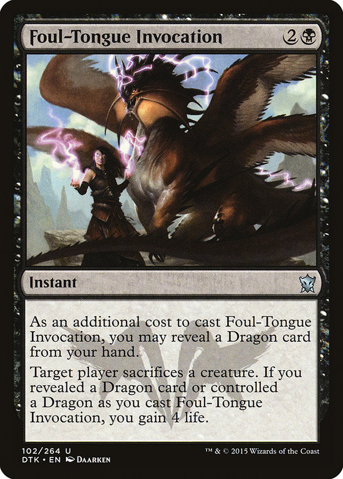 Foul-Tongue Invocation [Dragons of Tarkir] | Card Merchant Takapuna