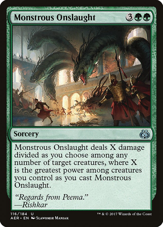 Monstrous Onslaught [Aether Revolt] | Card Merchant Takapuna