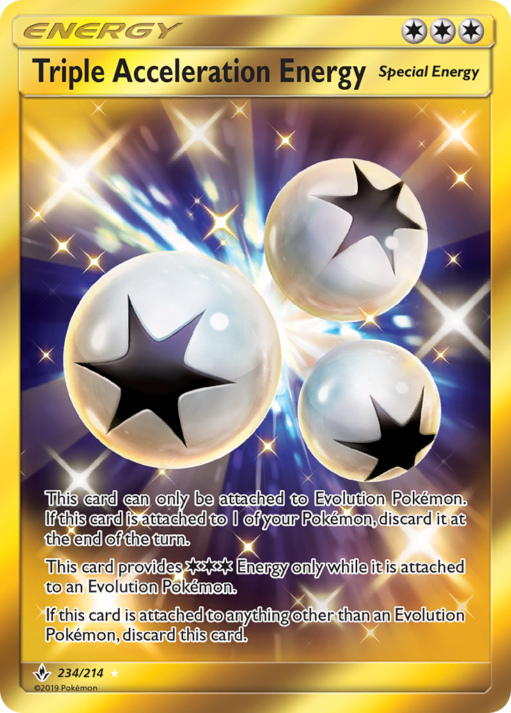 Triple Acceleration Energy (234/214) [Sun & Moon: Unbroken Bonds] | Card Merchant Takapuna