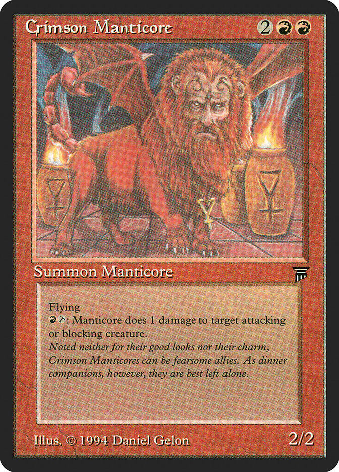 Crimson Manticore [Legends] | Card Merchant Takapuna