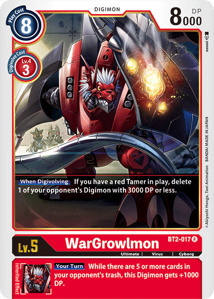 WarGrowlmon [BT2-017] [Release Special Booster Ver.1.0] | Card Merchant Takapuna