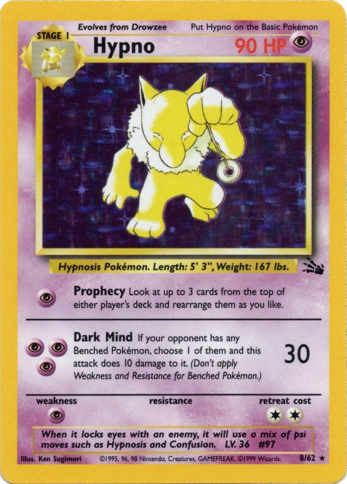 Hypno (8/62) [Fossil Unlimited] | Card Merchant Takapuna