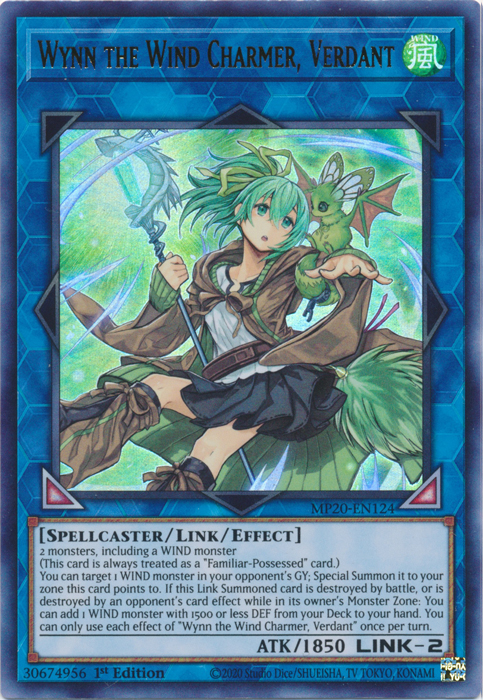 Wynn the Wind Charmer, Verdant [MP20-EN124] Ultra Rare | Card Merchant Takapuna