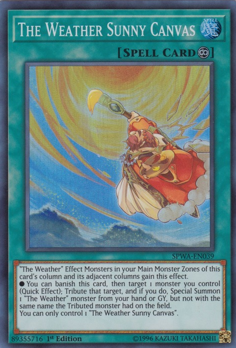 The Weather Sunny Canvas [SPWA-EN039] Super Rare | Card Merchant Takapuna