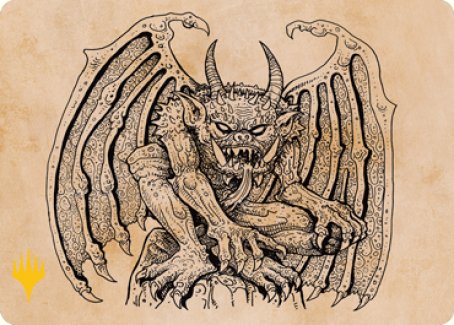 Cloister Gargoyle (Showcase) Art Card (Gold-Stamped Signature) [Dungeons & Dragons: Adventures in the Forgotten Realms Art Series] | Card Merchant Takapuna