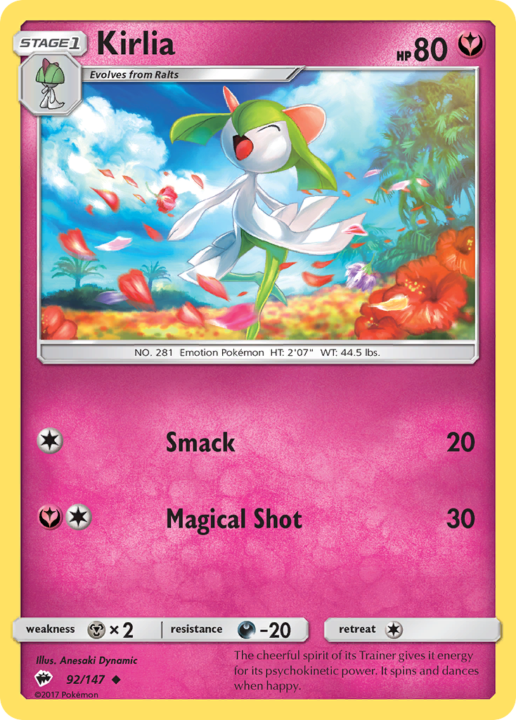 Kirlia (92/147) [Sun & Moon: Burning Shadows] | Card Merchant Takapuna