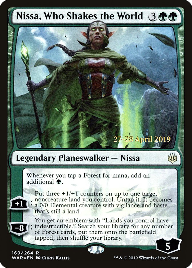 Nissa, Who Shakes the World [War of the Spark Prerelease Promos] | Card Merchant Takapuna