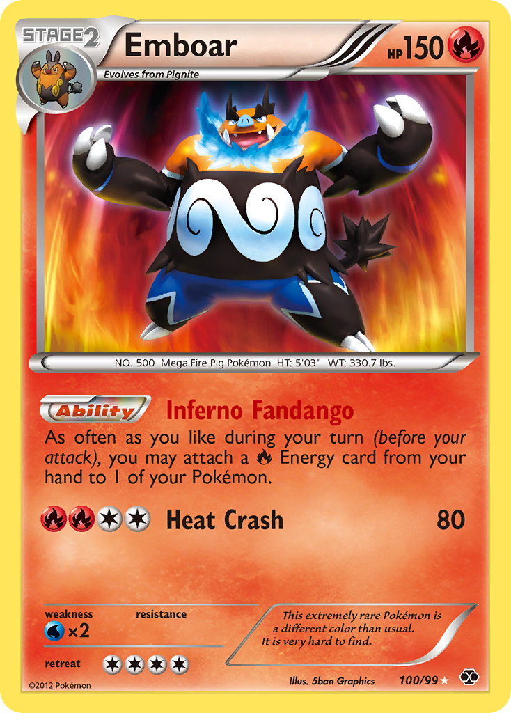 Emboar (100/99) [Black & White: Next Destinies] | Card Merchant Takapuna