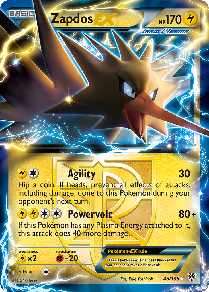 Zapdos EX (48/135) [Black & White: Plasma Storm] | Card Merchant Takapuna