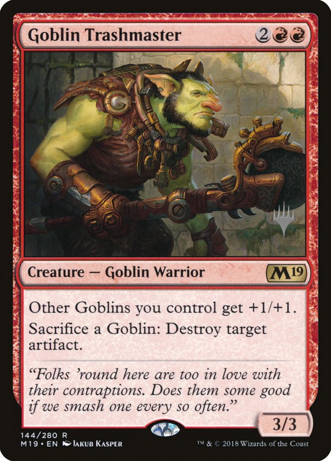 Goblin Trashmaster (Promo Pack) [Core Set 2019 Promos] | Card Merchant Takapuna