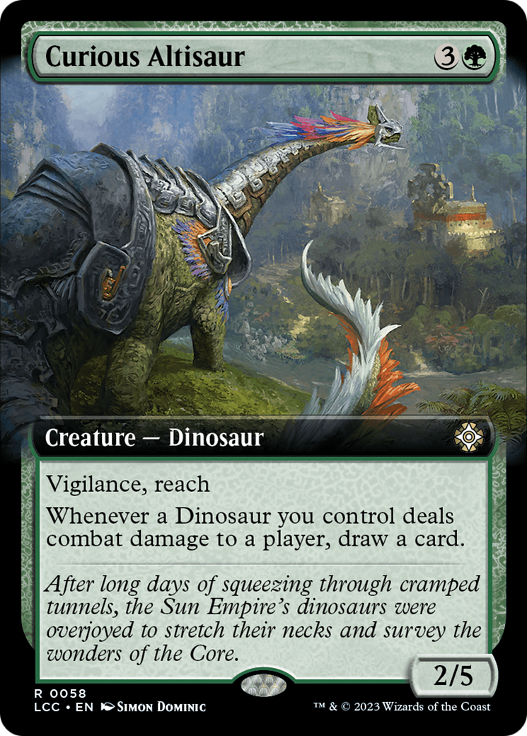 Curious Altisaur (Extended Art) [The Lost Caverns of Ixalan Commander] | Card Merchant Takapuna