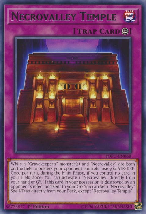 Necrovalley Temple [SOFU-EN068] Rare | Card Merchant Takapuna