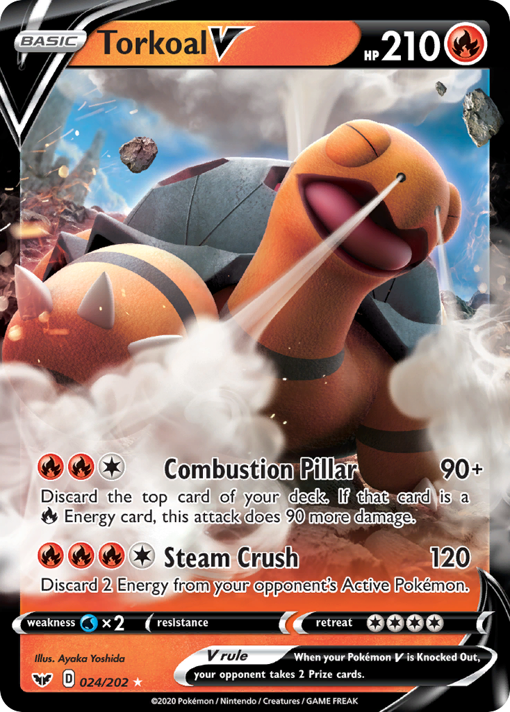 Torkoal V (024/202) [Sword & Shield: Base Set] | Card Merchant Takapuna