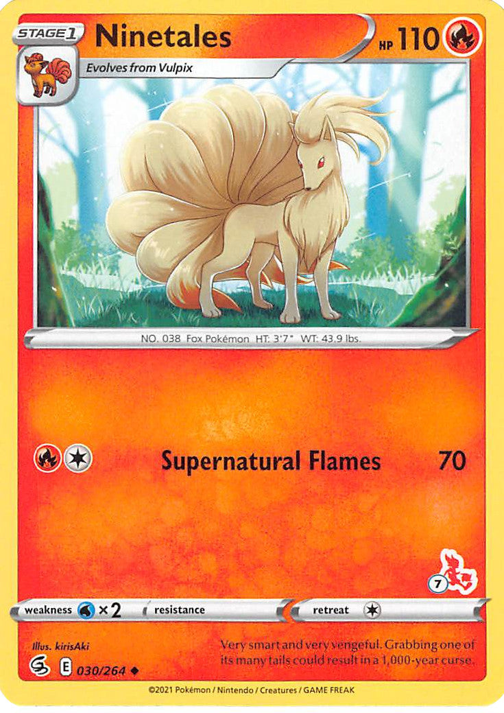 Ninetales (30/264) (Cinderace Stamp #7) [Battle Academy 2022] | Card Merchant Takapuna