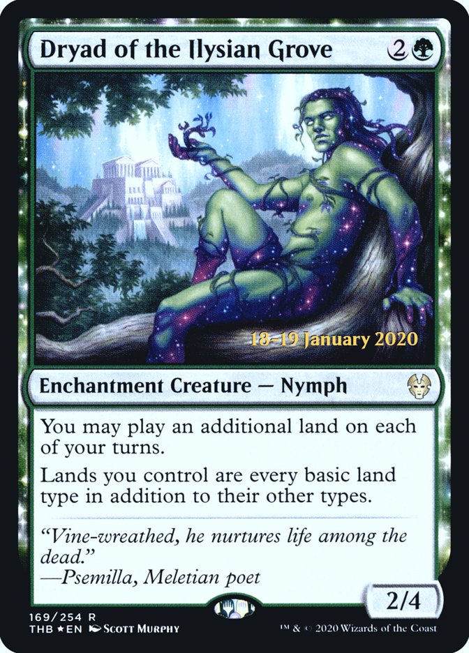 Dryad of the Ilysian Grove [Theros Beyond Death Prerelease Promos] | Card Merchant Takapuna
