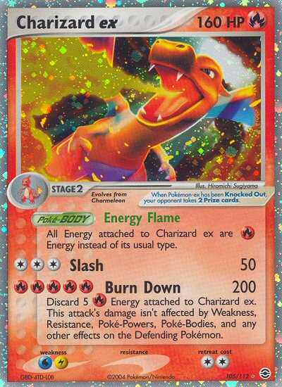 Charizard ex (105/112) [EX: FireRed & LeafGreen] | Card Merchant Takapuna