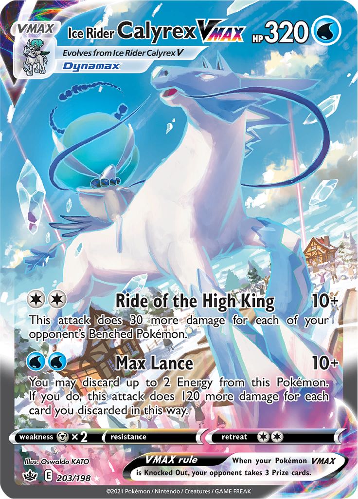 Ice Rider Calyrex VMAX (203/198) [Sword & Shield: Chilling Reign] | Card Merchant Takapuna