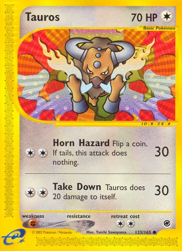 Tauros (133/165) [Expedition: Base Set] | Card Merchant Takapuna