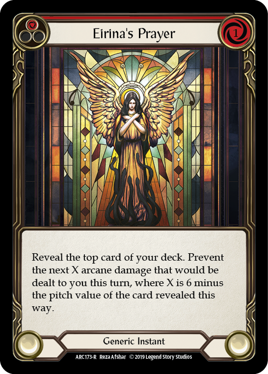 Eirina's Prayer (Red) [ARC173-R] (Arcane Rising)  1st Edition Rainbow Foil | Card Merchant Takapuna