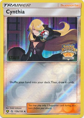 Cynthia (119a/156) (Regional Championship Promo Staff) [Sun & Moon: Ultra Prism] | Card Merchant Takapuna