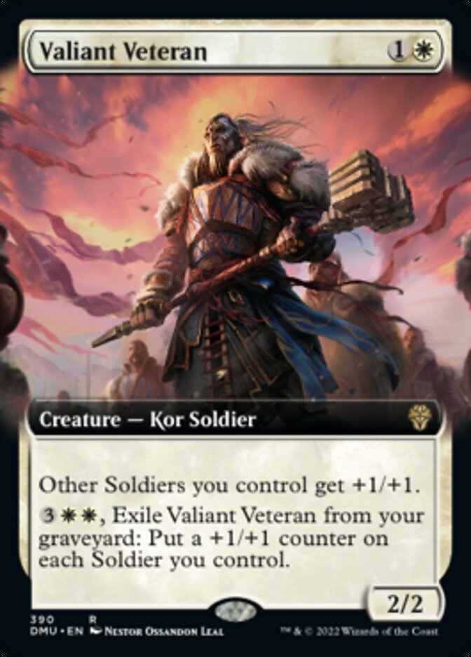 Valiant Veteran (Extended Art) [Dominaria United] | Card Merchant Takapuna