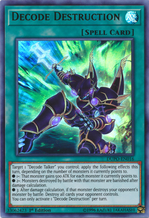 Decode Destruction [DUPO-EN016] Ultra Rare | Card Merchant Takapuna