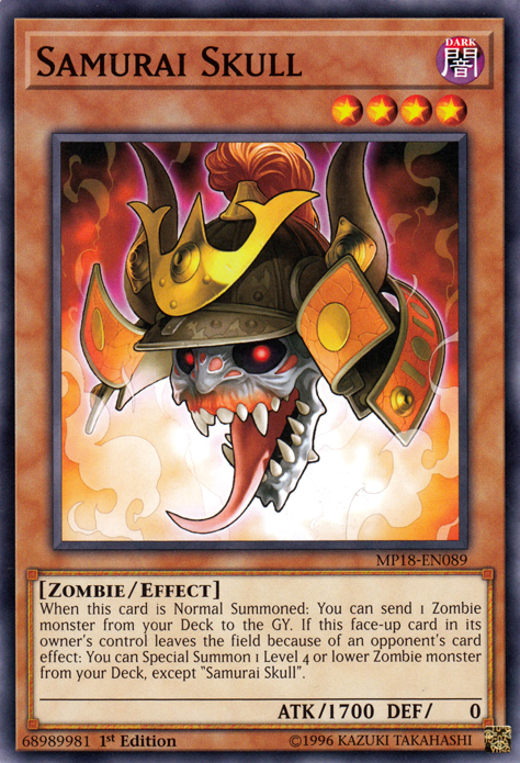 Samurai Skull [MP18-EN089] Common | Card Merchant Takapuna