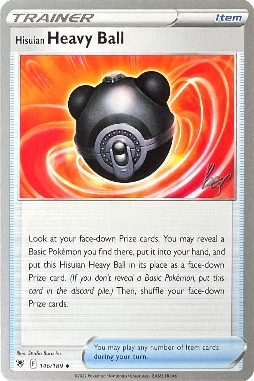 Hisuian Heavy Ball (146/189) (Cheryl Again - Sebastian Lashmet) [World Championships 2022] | Card Merchant Takapuna