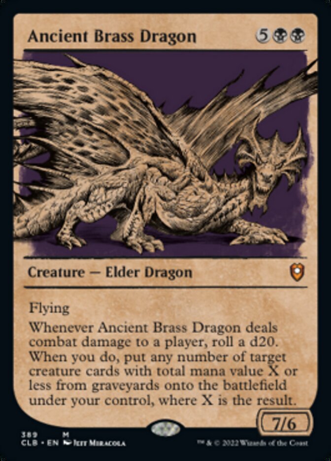 Ancient Brass Dragon (Showcase) [Commander Legends: Battle for Baldur's Gate] | Card Merchant Takapuna