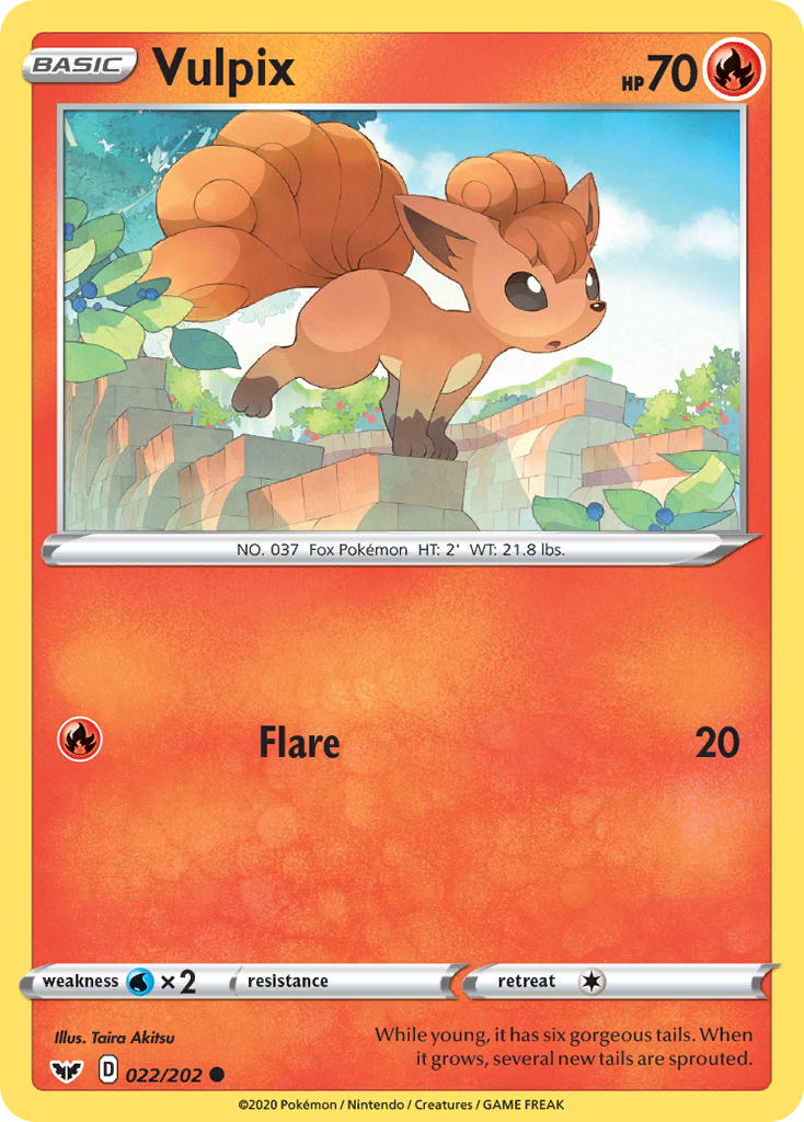 Vulpix (022/202) [Sword & Shield: Base Set] | Card Merchant Takapuna