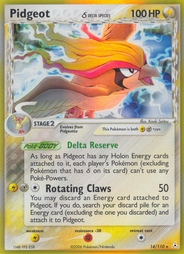 Pidgeot (14/110) (Delta Species) [EX: Holon Phantoms] | Card Merchant Takapuna