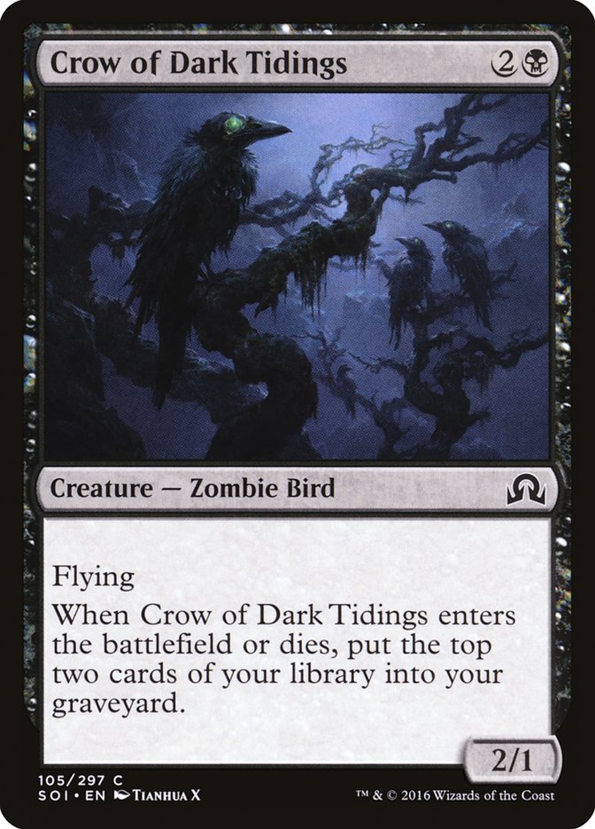 Crow of Dark Tidings [Shadows over Innistrad] | Card Merchant Takapuna